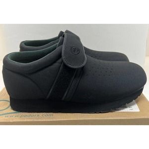 Men's Pedors Ped 600 Stretch Orthopedic Black Slip-On Casual Shoes - WIDE - NWT